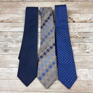 Kenneth Cole Silk Men's Designer Neck Tie Lot of 3